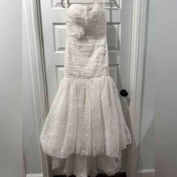 Elegant Strapless Ivory Wedding Dress - Picture 7 of 15